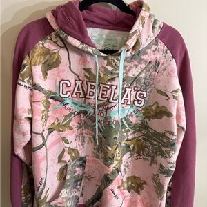 Cabela's Pink and Brown Camouflage Hoodie XL